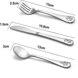 1 x RAW Customer Returns TEAMFAR children s cutlery, 9-piece stainless steel polished children s cutlery set for toddlers, small spoon knife fork set with animal laser, non-toxic healthy, dishwasher safe - RRP €10.07