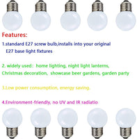 1 x RAW Customer Returns Aiwerttes E27 LED light bulb, colored light bulb, 2W LED golf ball light bulb, 20W light bulb Equilavent, AC220-240V, 200 lumens, 3000K warm white Edison screw bulb, not dimmable, 10 packs - RRP €13.86