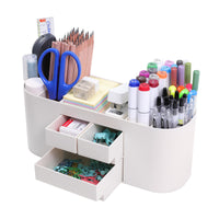 14 x Brand New FRETONBA Desk Organizer with Drawers, 7 Compartment 3 Drawer Desk Organizer, Multifunctional Desktop Organizer for Office School Home White  - RRP €205.94