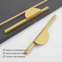 1 x RAW Customer Returns LONTAN 2 pieces cabinet handles gold handles for kitchen cabinets 128 mm hole spacing furniture handles golden handles half-round cabinet handle kitchen cabinet handles furniture handles brass handles decorative - RRP €18.14