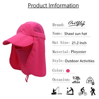 1 x RAW Customer Returns Outfly 360 UV Sun Protection with UPF 50 Neck and Face Flap, Sun Protection Hats for Men and Women, Wide Brim, Foldable, Packable for Fishing, Climbing, Hiking - RRP €15.99