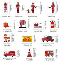 2 x Brand New Fire Department Cupcake Topper, Firefighter Cake Decoration, for Kids Baby Party Birthday Party Cake Decoration Supplies - RRP €38.4