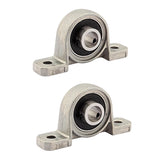 2 x RAW Customer Returns DEWIN Pillow block bearing, ball bearing 10 mm block cast housing flange hole automatic self-adjustment center mounted support 2 pieces - RRP €35.04