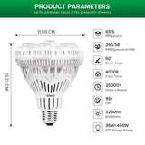 1 x RAW Customer Returns SANSI Plant Lamp, 36W E27 LED Growth Bulb, Full Spectrum Indoor Plant Light, COC Technology, 60 Beam Angle, PPF 65 mol s, Plant Coverage 2x4 Sq Ft - RRP €38.3