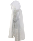 1 x RAW Customer Returns IKALI Women s Chain Bride Costume Deluxe Halloween Fancy Dress Outfit Ghost Grave Bride with Hood Mesh Cape Chain Long Dress L - RRP €39.31