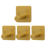 20 x Brand New Qiannhee Hooks Self-Adhesive Gold Matt 4 Pieces Self-Adhesive Towel Hooks without Drilling SUS304 Stainless Steel Wall Hooks Waterproof Bathrobe Hooks Adhesive Hooks for Bathroom, Kitchen, Office, etc. - RRP €258.0