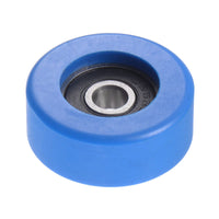 1 x RAW Customer Returns sourcing map PU Idler Pulley Roller Bearing 6x30x12mm Polyurethane Coated Idler Wheels for Industry Blue - RRP €9.56