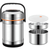 1 x RAW Customer Returns LANMOU thermal container for food, 2L food warming container, large stainless steel thermal mug with handle, leak-proof, 10 hours hot cold, thermal lunch box for children, adults, soups - RRP €39.99