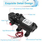 1 x RAW Customer Returns DC 12V Self-priming water pump, diaphragm pump pressure water pump micro diaphragm pump high pressure water pump with pressure switch, for camping motorhome boat garden sprinklers 60W - RRP €23.19