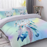 1 x RAW Customer Returns Rowjoy Dreamcatcher Single Duvet Cover Bedding Set Duvet Cover 135x200 Dream Catcher Butterfly Motif Bedding Set for Kids C-135x200cm  - RRP €34.99