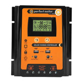 1 x RAW Customer Returns MPPT Solar Charge Controller, Fydun 12V 24V Solar Panel Battery Controller Dual USB Panel Solar Charge Regulator LCD Display Current Regulator Black Orange 70A  - RRP €78.91