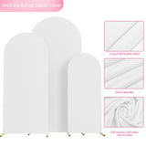 1 x RAW Customer Returns Wokceer Arch Backdrop Cover Set of 3 Spandex Wedding Arch Round Top Arch Background Stand Cover for Birthday Party Ceremony Banquet Decoration 1.8m White - RRP €53.72