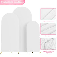 3 x RAW Customer Returns Wokceer Set of 3 Wedding Arch Covers Spandex Wedding Arch Covers Clear Round Backdrops Birthday Party Ceremony Banquet Decoration 4ft 5ft 6ft - RRP €149.97