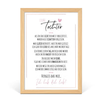 1 x Brand New Definition Poetry Art Print Poster Christmas gifts daughter gifts Wall pictures living room Christmas gift daughter birthday Wall decoration decoration living room DINA A4 with wooden frame - RRP €19.99