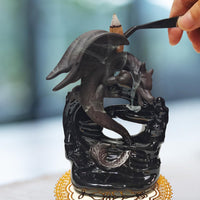 1 x RAW Customer Returns Incense Waterfall, Waterfall Incense Holder, Dragon Ceramic Waterfall Incense Burner, Censer with 20 Incense Cones, for Home Office Bedroom Yoga Decoration - RRP €24.89