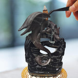 1 x RAW Customer Returns Incense Waterfall, Waterfall Incense Holder, Dragon Ceramic Waterfall Incense Burner, Censer with 20 Incense Cones, for Home Office Bedroom Yoga Decoration - RRP €24.89