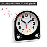 1 x RAW Customer Returns Eachui analogue alarm clock with 7 alarm tones, night light, snooze, no ticking, silent with adjustable volume, battery operated - RRP €19.15