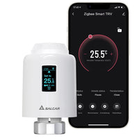 1 x RAW Customer Returns SALCAR Smart Radiator Thermostat Compatible Amazon Alexa Google Assistant Programmable Thermostat with OLED Display Tuya ZigBee Smart Radiator - RRP €38.99