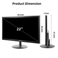 1 x RAW Customer Returns Wstirhy 22 inch PC Monitor, Full HD 1920 x 1080 75Hz 5MS LED Screen HDMI VGA Monitor for Laptop Computer, Black - RRP €76.63