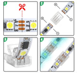 3 x Brand New 3 pin LED strip connector kit, includes 10pcs strip to strip crystal connectors, 5pcs L-shaped connectors, right angle adjustable corner connectors 10mm  - RRP €37.98