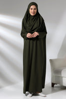 1 x RAW Customer Returns ihvan online Muslim Dresses for Women, One Piece Long Sleeve Islamic Prayer Dress, Khaki, X-Small-XX-Large - RRP €34.01