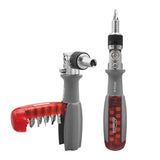 1 x RAW Customer Returns HOUSERAN 10-in-1 ratchet screwdriver, screwdriver ratchet, screwdriver with bits in the handle, with 90 degree adjustment, for electrical and electronic applications, slotted Phillips Torx - RRP €20.11