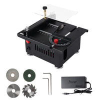 1 x RAW Customer Returns Mini Table Saw, 100W Portable Precision Table Saws 7-Speed Power Supply Adjustable, 0.1-16mm Adjustable Saw Blade Height for Crafts, DIY, Handmade Wood A  - RRP €76.63