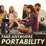 1 x RAW Customer Returns Bluetooth Speaker, 40W 60W peak Bluetooth 5.0 Box Music Box with Dual Woofers, Portable Wireless Speaker 8000mAh Battery, Loud Crystal Clear Audio for Home Party Camping - RRP €60.48