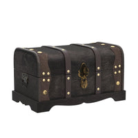 1 x RAW Customer Returns Brynnberg - Wooden Treasure Chest Box with Vintage Style Pirate Lock, Handmade, Retro Design 31x18x18cm - RRP €42.99