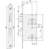 1 x RAW Customer Returns Bever Klophaus Bever bathroom toilet door lock changing room lock Bever 280 Z DIN left DIN right - RRP €15.0