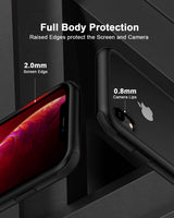 1 x RAW Customer Returns MobNano Ultra Hybrid Transparent Case for iPhone XR Case Shockproof Bumper Transparent Mobile Phone Case Shockproof Drop Protection Silicone iPhone XR Case - Black - RRP €14.99