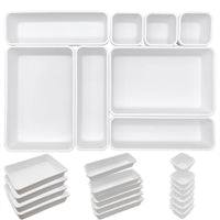 1 x RAW Customer Returns JinPhon 24pcs Drawer Organizer System Office White - RRP €20.4