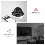 1 x RAW Customer Returns SV3C PTZ surveillance camera outdoor, WLAN wireless IP dome camera, 5MP with auto tracking, infrared night vision, 2-way audio, motion detection, waterproof, RTSP, FTP, SD card record, Onvif, 2.4 5 GHz - RRP €129.99