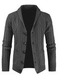 1 x RAW Customer Returns AlvaQ Cardigan Men V Neck Knitted Cardigan Long Sleeve Buttons Knitted Sweater Plain Knitted Coat 2XL Gray - RRP €39.31