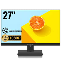 1 x RAW Customer Returns Wstirhy 27 inch PC Monitor FHD 1920 x 1080p IPS Screen, 16 9, 60Hz, 99 sRGB, 5ms, VESA, 178 wide viewing angle , VGA HDMI Monitor for Computer Xbox, Black - RRP €108.0