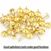 1 x RAW Customer Returns 500pcs Upholstery Nails Heavy Duty Basicon 17x11mm Bronze Nails Decorative Nails Retro Style DIY Furniture Nails for Furniture Sofas Armchairs Beds Chairs Vintage Decorative Gold - RRP €24.0