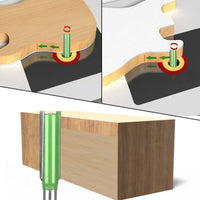 1 x RAW Customer Returns ANBOO 7 pieces cutter for router 6 mm shank, wood groove cutter set for router, double-edged straight cutter, flush cutter for wood cutter cutting groove milling - RRP €13.1