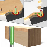 1 x RAW Customer Returns ANBOO 7 pieces cutter for router 6 mm shank, wood groove cutter set for router, double-edged straight cutter, flush cutter for wood cutter cutting groove milling - RRP €13.1