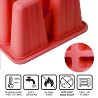 1 x RAW Customer Returns Ice Cream Molds Popsicles, 10 Cavities Non-Stick Ice Cream Molds, Silicone Ice Cream Molds with Silicone Funnel and Cleaning Brush DIY Popsicle, BPA-Free, Red - RRP €17.82