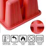 1 x RAW Customer Returns Ice Cream Molds Popsicles, 10 Cavities Non-Stick Ice Cream Molds, Silicone Ice Cream Molds with Silicone Funnel and Cleaning Brush DIY Popsicle, BPA-Free, Red - RRP €17.82