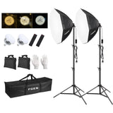 1 x RAW Customer Returns FGen Softbox Set Photo Studio, 70cm Octagonal Softbox LED Photo Light with 135W 3000-6500K, 2m Fully Adjustable Light Stand Photo Light for YouTube, Tiktok Video Recordings, Studio Portraits, Photography - RRP €119.99