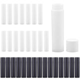 1 x Brand New ZYKORT 30Pcs Empty Lip Sticks, DIY Lipstick, Empty Lipstick Tubes Lip Balm White Black  - RRP €6.99