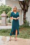 1 x Brand New GRACE KARIN Women s Sexy Dress V-Neck Bodycon Cocktail Dress Festive Ball Gown Maxi Evening Dresses Peacock Green XL - RRP €24.61