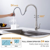 1 x RAW Customer Returns YUANNY Touchless Sensor Kitchen Faucet with Pull-out Spray, Infrared Smart Faucet, 360 Rotatable Contactless Kitchen Mixer Tap, 3-Mode Kitchen Sink Tap - RRP €107.36