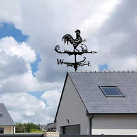 1 x RAW Customer Returns Alnicov Metal Weather Vane, Vintage Weather Vane Hollow Wind Direction Indicator for Outdoor Garden Roof Paddock Decoration Weather Vane - RRP €29.17