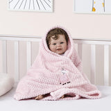 1 x RAW Customer Returns CREVENT 75cmX100cm Cute Cozy Fluffy Warm Baby Blanket for Girls Toddlers Bedding Crib Cot Stroller, Baby Shower Birthday Newborn Gift Pink-Baby Giraffe - RRP €20.4