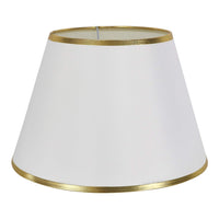 1 x RAW Customer Returns DULEE 12 Simple Table Lights Lampshade Bedside Lampshade Wall Light Lampshades,White with Gold Brim Top 18 Height 20cm Bottom 30cm - RRP €17.9