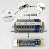 1 x RAW Customer Returns WACH AUF Junction Box Waterproof IP66, Feed-through Terminal UK 2.5 Terminal Kit, DIN Rail Connection Block Kit with Distribution Box Surface Mounted 1 In 4 Out for DIY Projects, Automation Projects - RRP €26.21