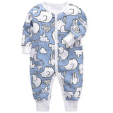 1 x RAW Customer Returns amropi Baby Boys Rompers Cotton Pajamas 3-Pack Pajamas Sleepsuit Overalls 12-18 Months, Blue Yellow Red - RRP €32.53