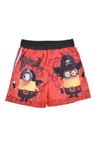 1 x Brand New MINIONS Swimming Shorts for Boys, Swimming Trunks Swimsuit Boxer Shorts, Surf Swimming Shorts for Boys, Despicable Me Design, Size 4 Years - Red - RRP €13.5